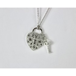 Collana cuore lucchetto