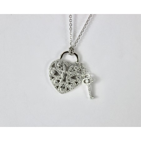 Collana cuore lucchetto
