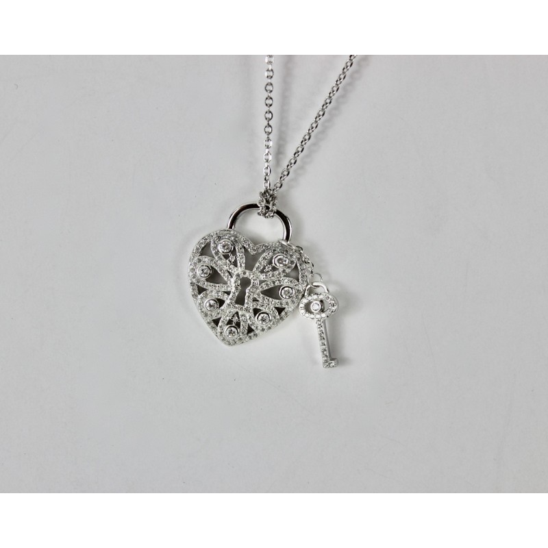 Collana cuore lucchetto