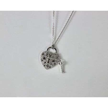 Collana cuore lucchetto