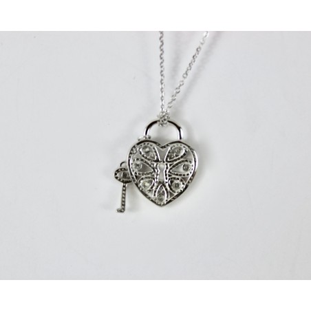 Collana cuore lucchetto